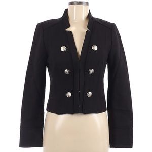 WHBM Black Tweed Career Blazer Sz 6